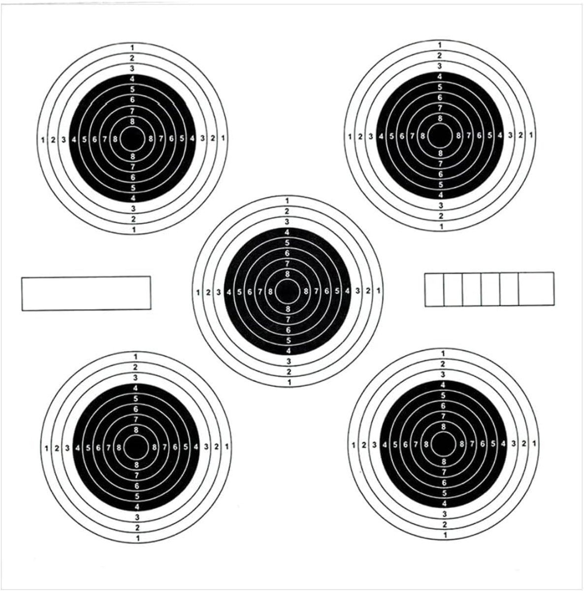 Schietschijven 50 stuks - 14 x 14 cm - 250 g/m² - ideaal voor luchtgeweren - ShopVlot