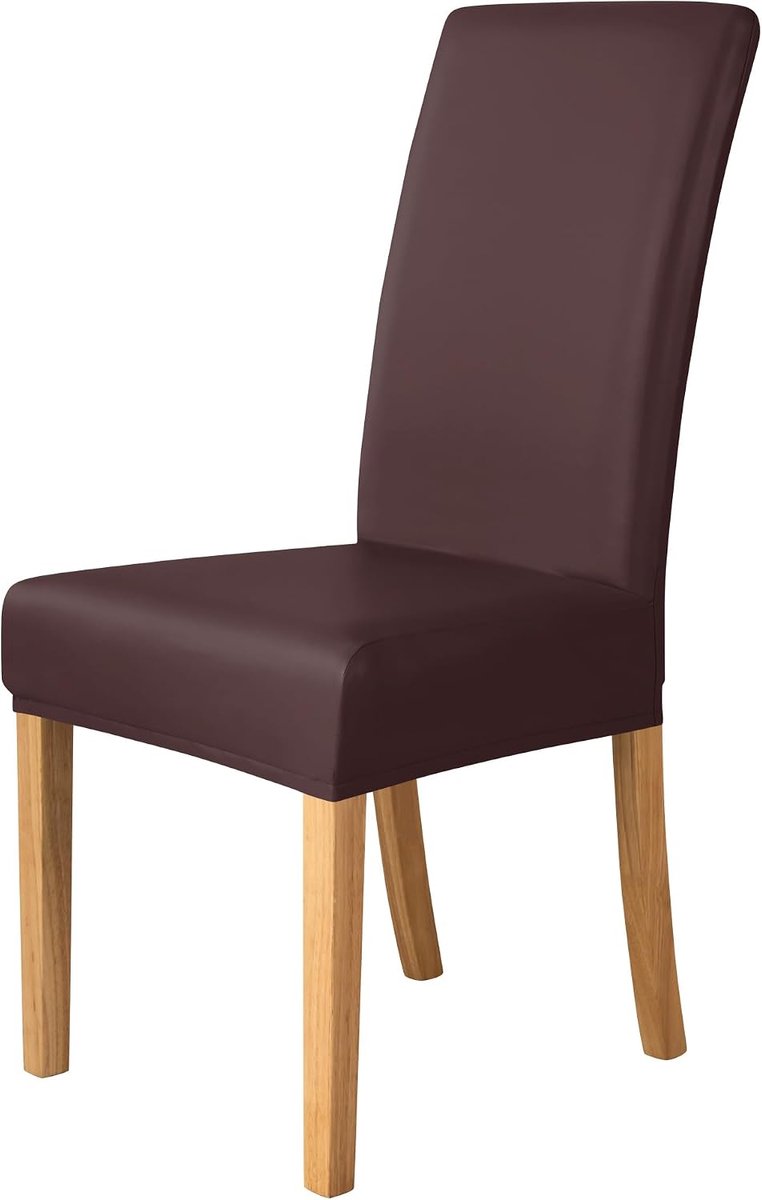Eetkamerstoelhoes 2 Stuks - PU Faux Leer - Waterproof - Bescherming voor eetkamerstoelen - ShopVlot