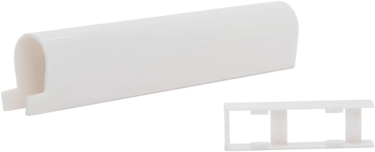 Cover caps set van twee stuks - witte kunststof - geschikt voor FE-FL001 - beschermt scharnieren tegen vuil - ShopVlot