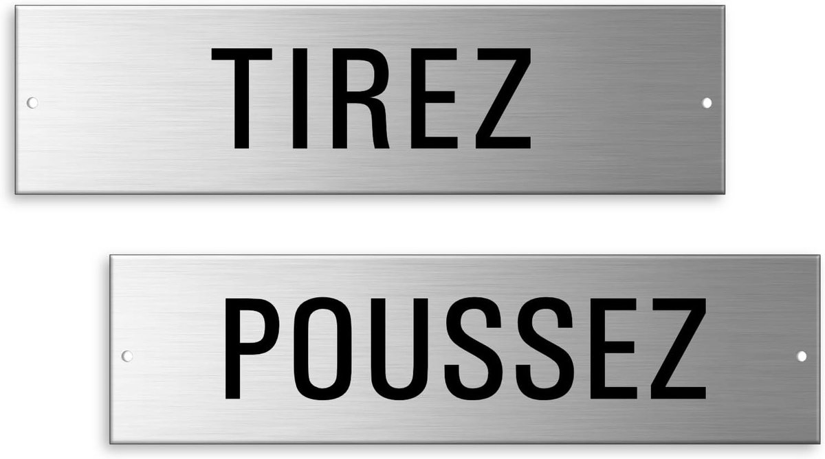 Sliding plates 150 x 40 mm - geborsteld aluminium - roestvrij staal look - ideaal voor het openen van deuren - ShopVlot