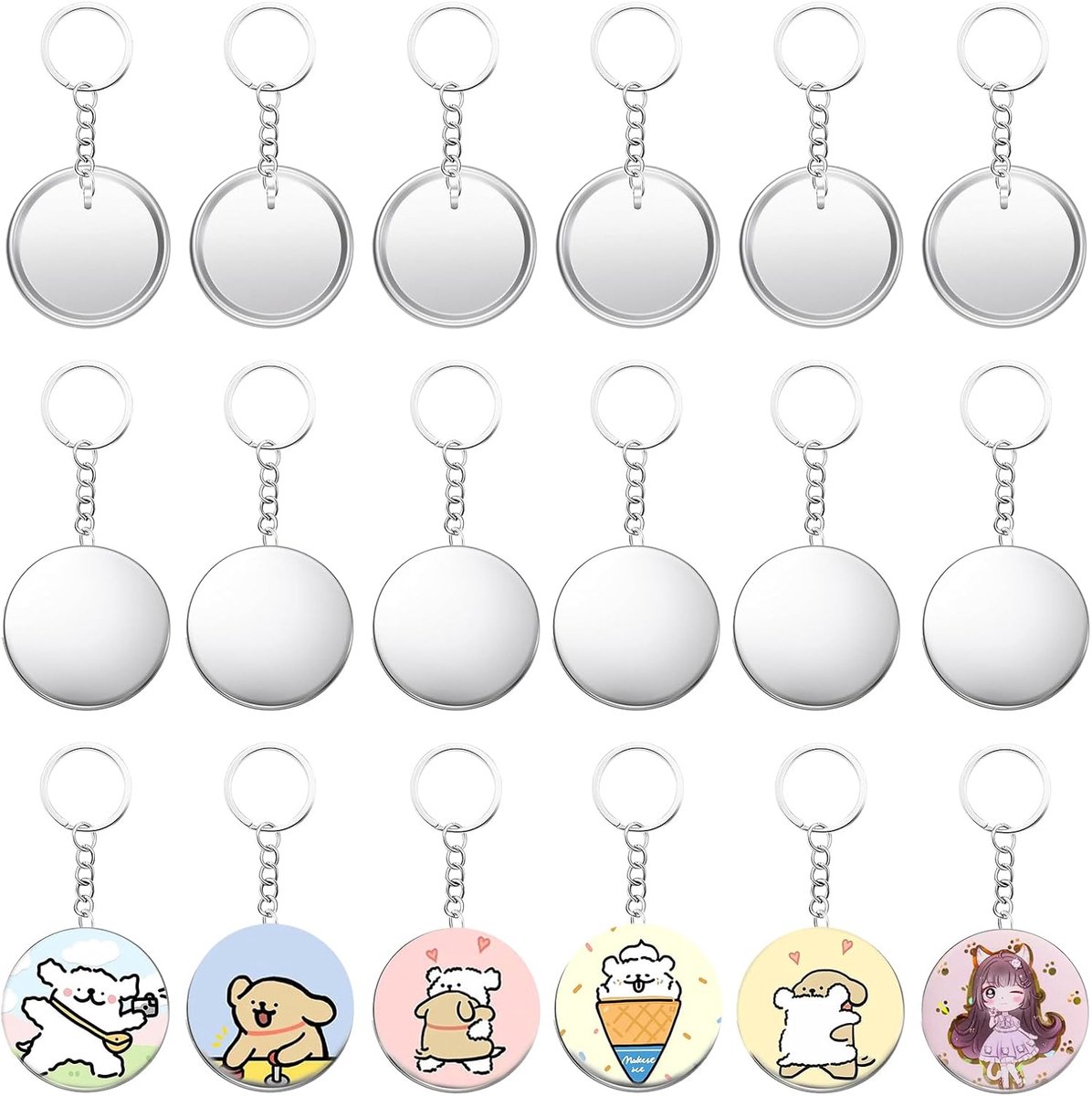 Button Maker Set 58mm - Compleet met metalen dekking en ketting - Geschikt voor buttonmachines - ShopVlot