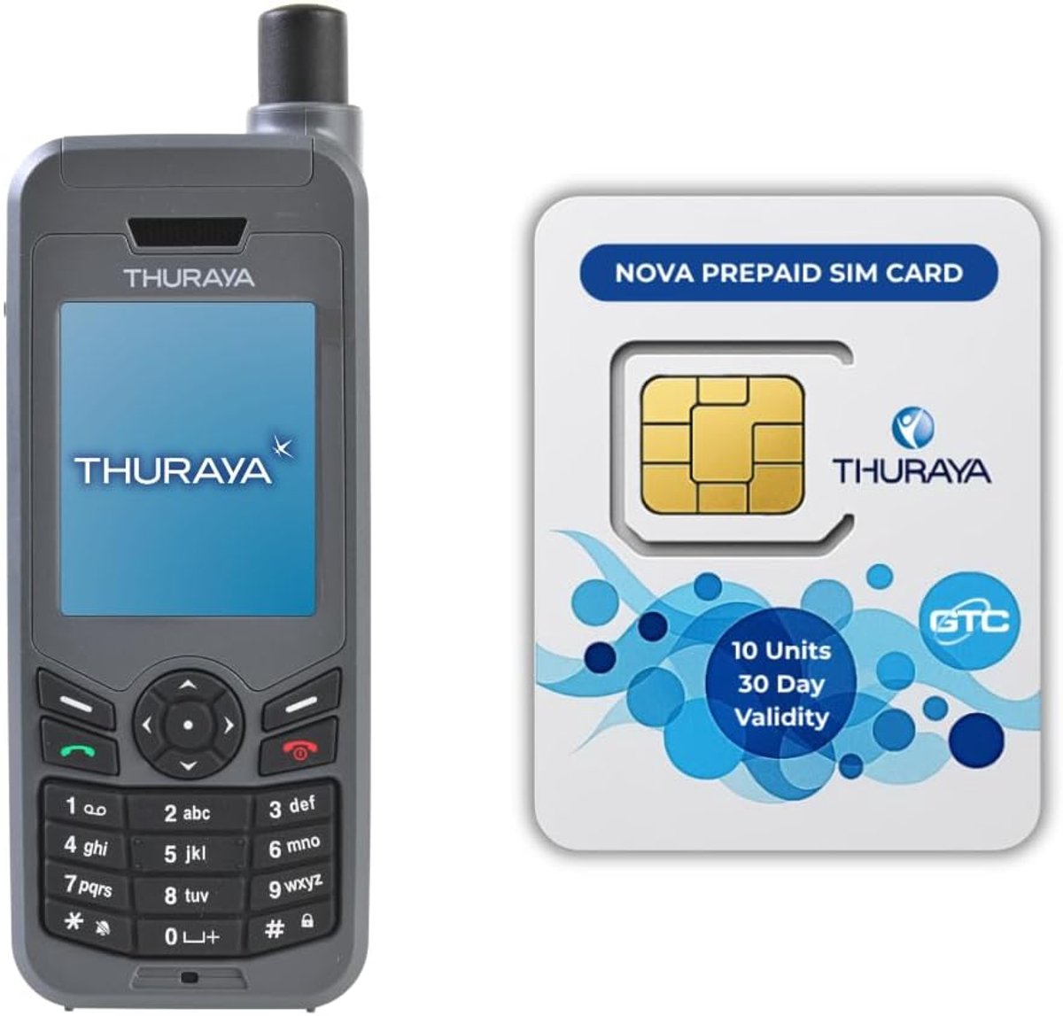 Satelliettelefoon met prepaid SIM kaart - 30 dagen geldigheid - stem en sms dekking - ShopVlot