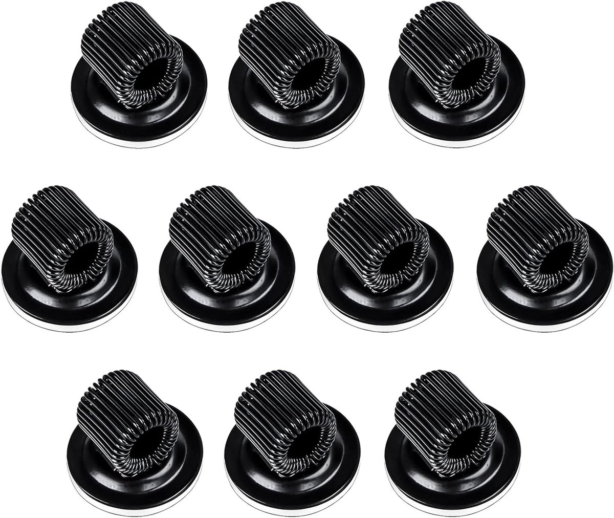 Penhouder Clips - Aanpasbare metalen penlus - 360° draaibaar - Geschikt voor verschillende pennen (10 stuks) - ShopVlot