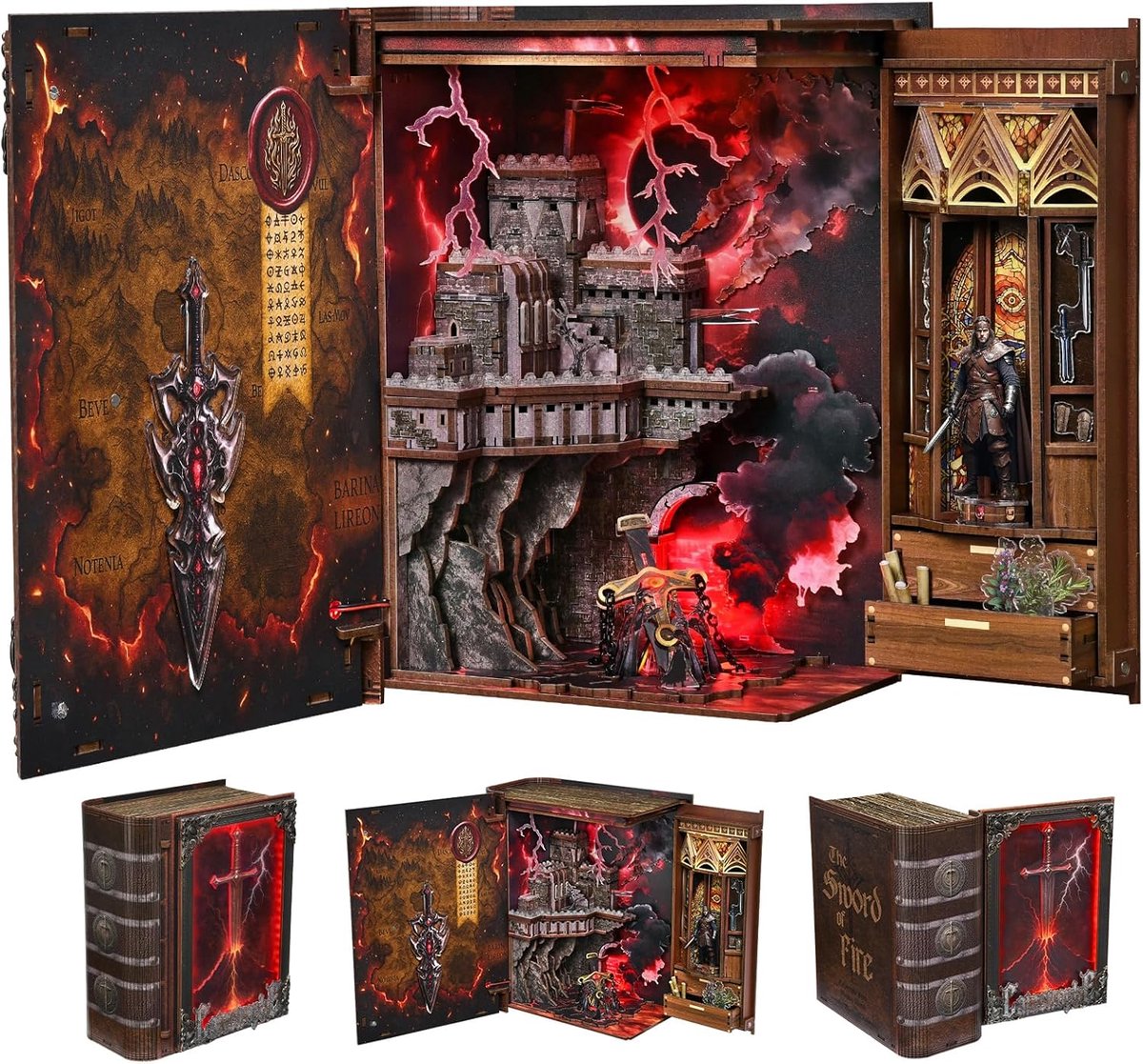 Miniatuur Boek Nook Kit - Houten Puzzel met LED Verlichting - Creatief Decoratief Boekend voor Boekenkast - ShopVlot
