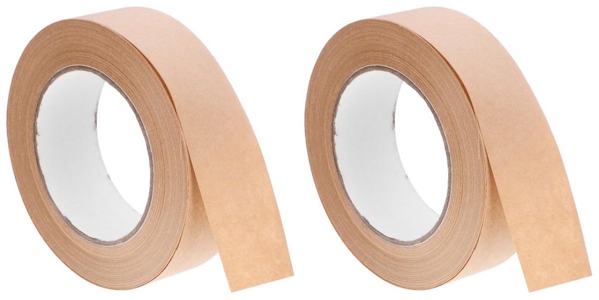 Kraft tape 36 mm - bruin kraftpapier - watergeactiveerd - ideaal voor inlijsten - ShopVlot