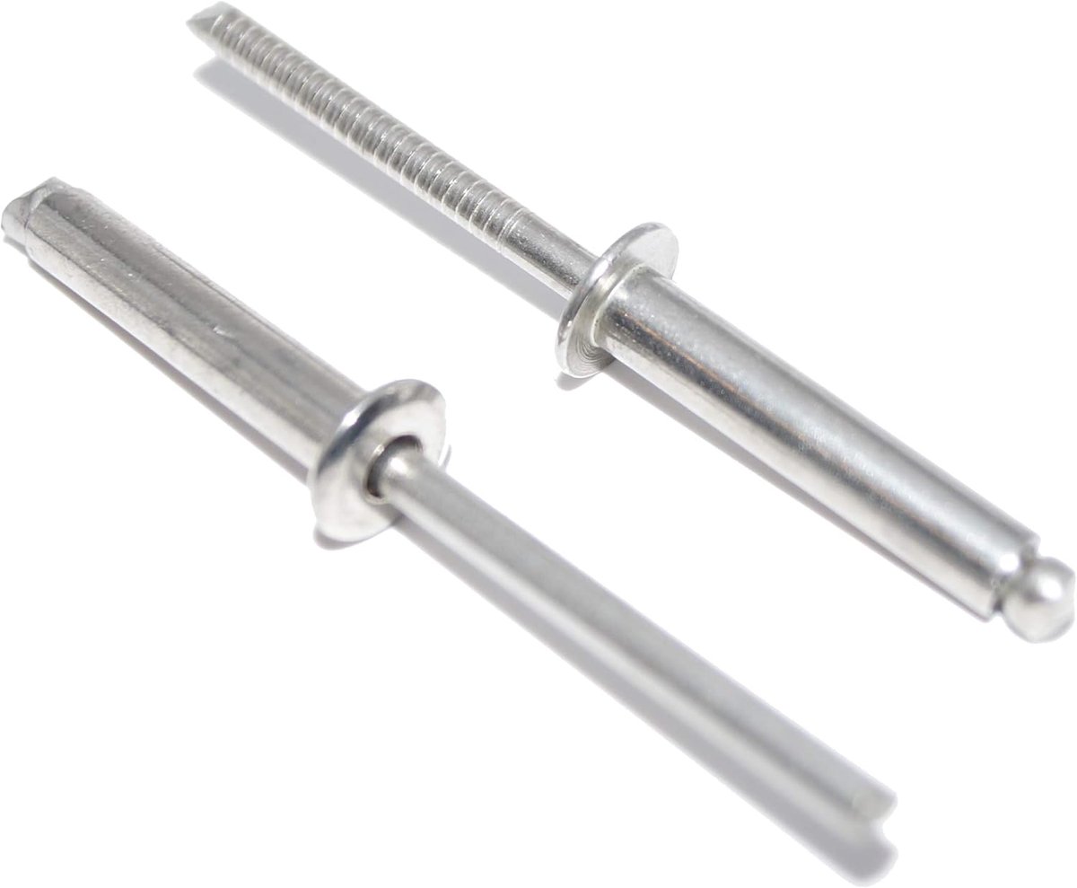 Blindnieten 5 x 24 mm - roestvrij staal A2 (V2A) - platkop - corrosiebestendig - ShopVlot