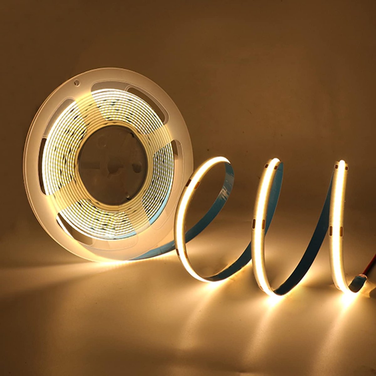 LED strip 3m - COB flexibel - warm wit 3000 K - ideaal voor sfeervolle verlichting - ShopVlot