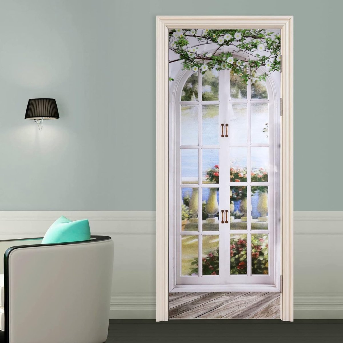 3D Deur Wallpaper 30.3"x78.7" - Zelfklevend PVC - Waterproof en duurzaam - Realistische visuele ervaring - ShopVlot
