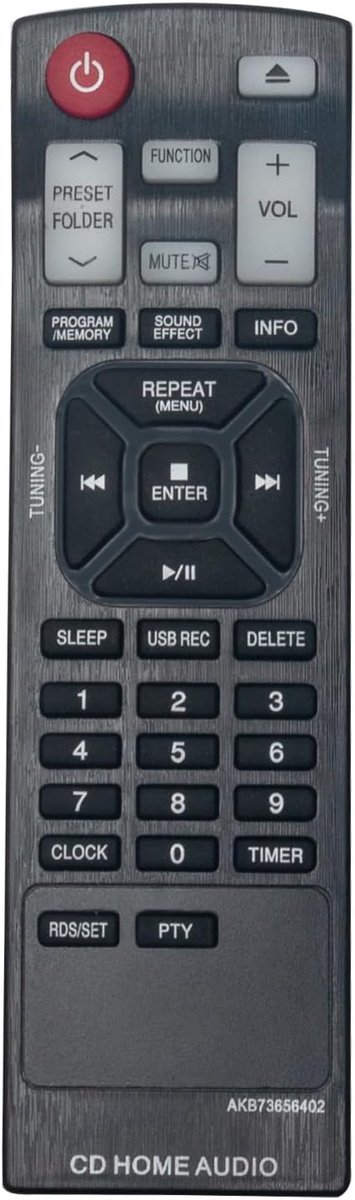 Afstandsbediening voor LG Stereo Hi-Fi System - Vervanging AKB73656402 - Eenvoudig in gebruik - Geen configuratie nodig - ShopVlot