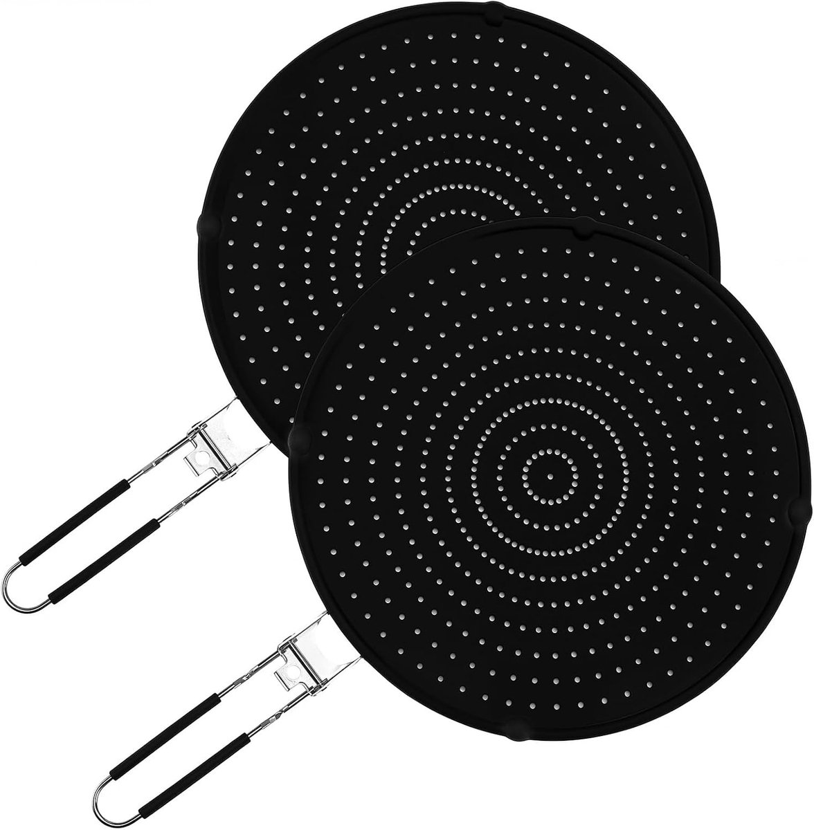 Spatbescherming pan 30 cm - siliconen - opvouwbaar - beschermt tegen spatten - ShopVlot