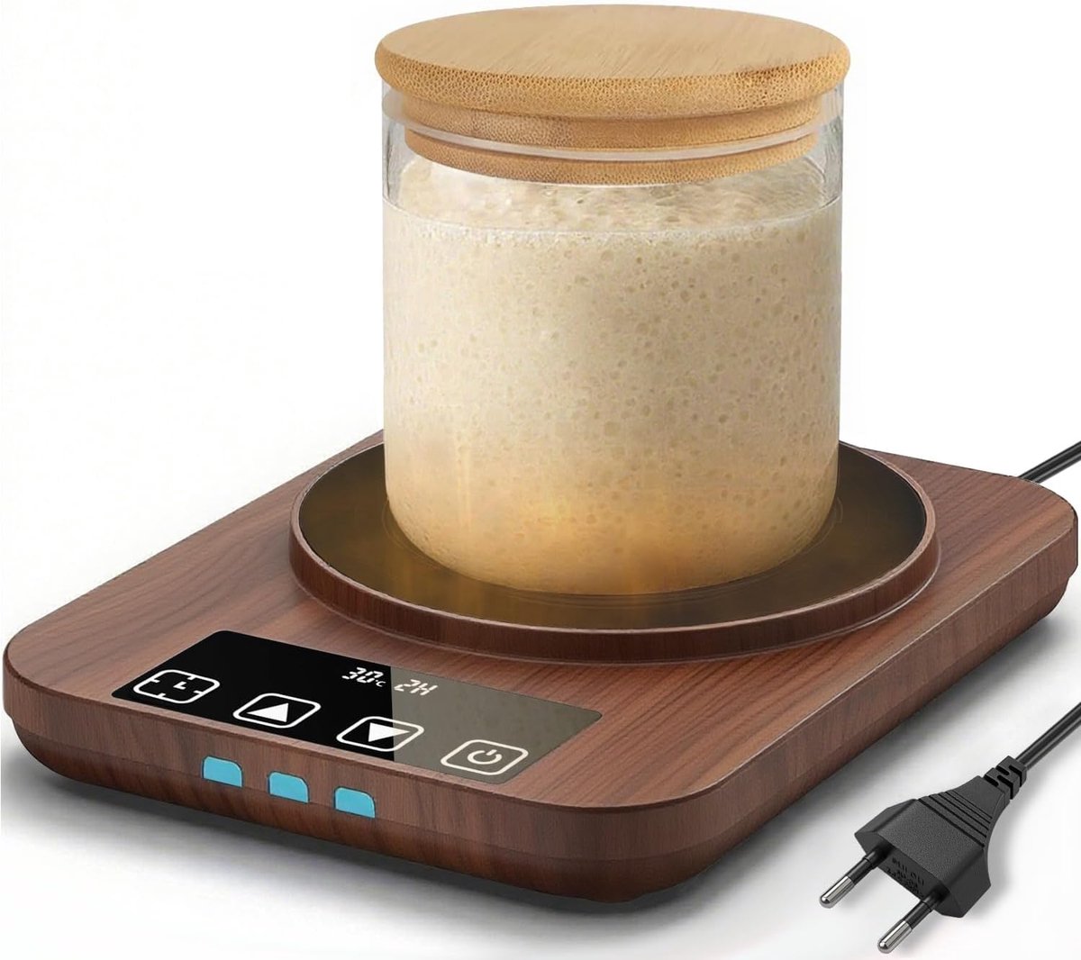 Zuurdesem Starter Verwarmer - Precisie Thermostaat 1°C - 12-Uur Timer - Ideaal voor Brooddeeg Rijzen - ShopVlot