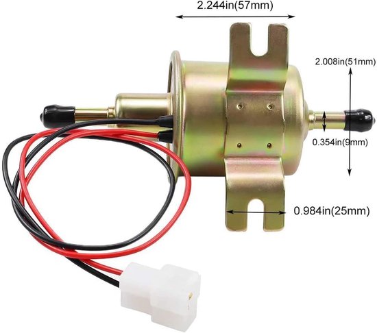 12V Brandstofpomp voor Benzine en Diesel, Universele Lage Druk Brandstofpomp voor Auto's en Motoren van Merkloos — afbeelding 3
