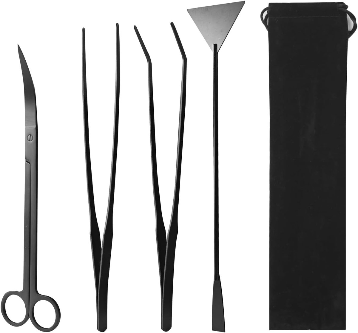 Aquascaping Tool Set 4-in-1 - RVS Scissors, Tweezers, Spatula - Voor het onderhouden van aquaria - ShopVlot