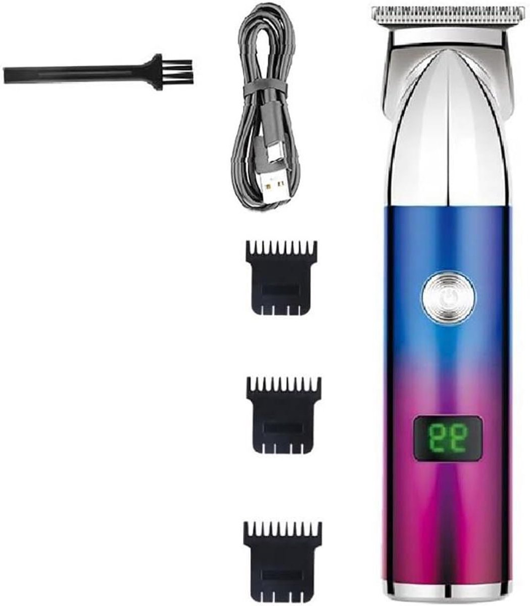 Draadloze Tondeuse - Baardtrimmer Haarklipper - Thuis Kapsel Maken - Huidvriendelijke Mesjes - 180 Min Gebruikstijd - Zwart