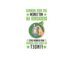 Geocacher Notizbuch - Geocache Logboek - Geocaching Logs Bijhouden - GPS Tracker Motiv - 6x9 Zoll - Mat