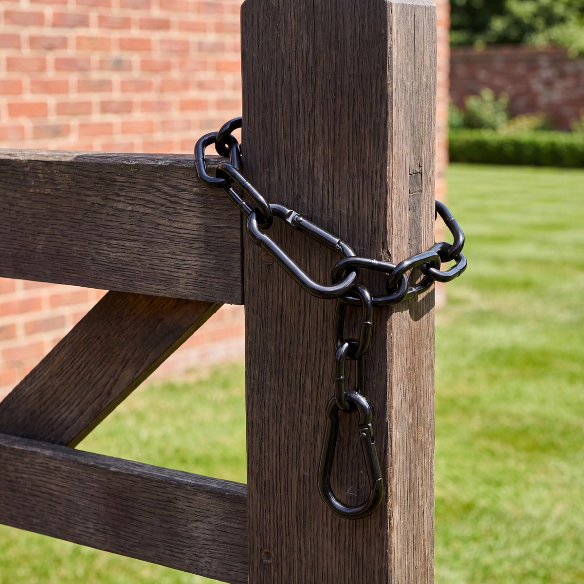 Roestvrijstalen kettingen 50 cm - Ø 4 mm - zwart met karabijnhaak - ideaal voor hangstoelen - ShopVlot