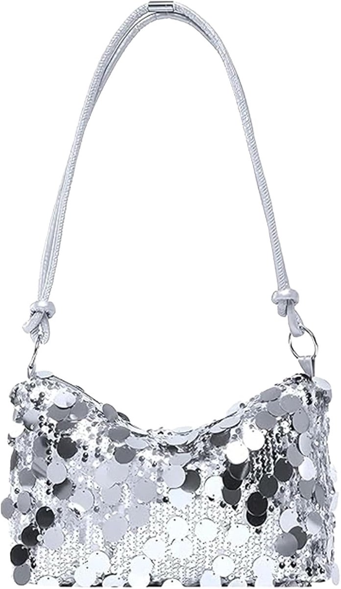 Dameshandtas Schoudertas - Pailletten Glitter - Elegant Trapezium - Perfect voor Bruiloften - ShopVlot