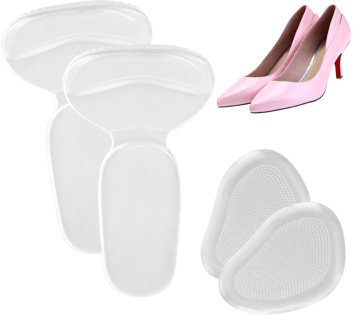Hiel grips hoge hak kussen - siliconen schoen pads - antislip - voor te grote schoenen - ShopVlot