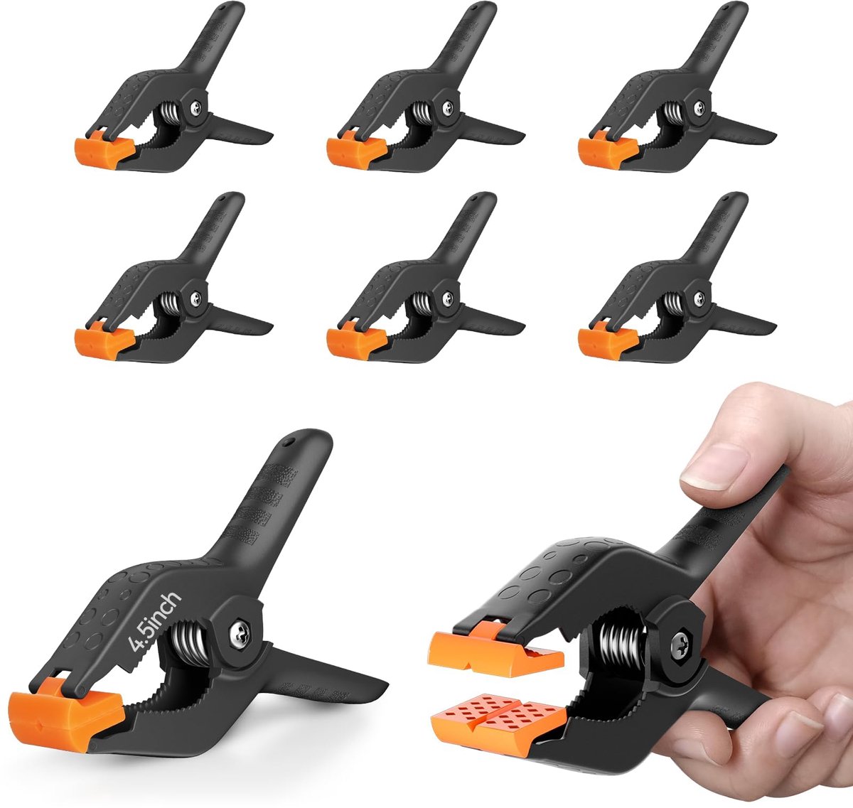 Veerklemmen set van 6 - 4,5 inch/11,4 cm - sterke grip - ideaal voor houtbewerking - ShopVlot