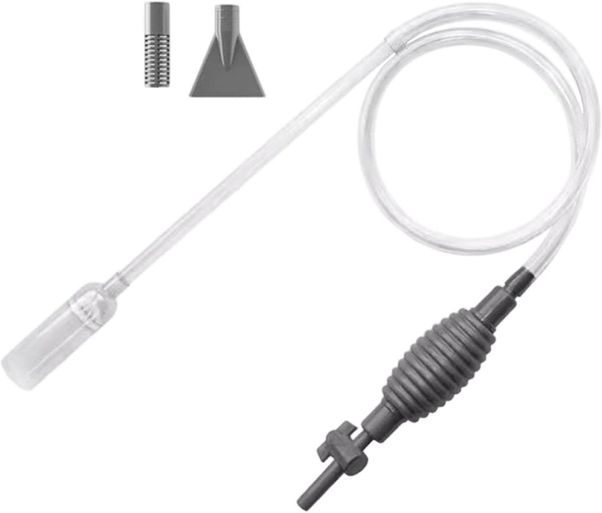 Claoner Aquarium Stofzuiger - Aquarium reiniger - Handmatige waterververser - stofzuiger - 1.7m - Geschikt voor zand algen rotsen planten - Voor zoet- en zoutwater Aquarium Stofzuiger