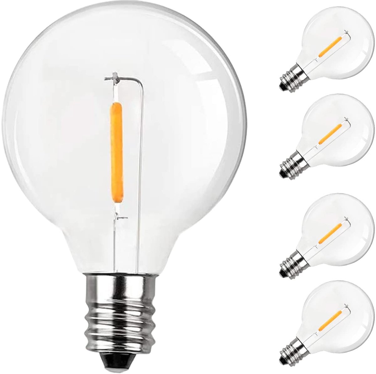 LED lamp E12-fitting - G40-lichtslingers - set van 5 - duurzame verlichting voor sfeer - ShopVlot