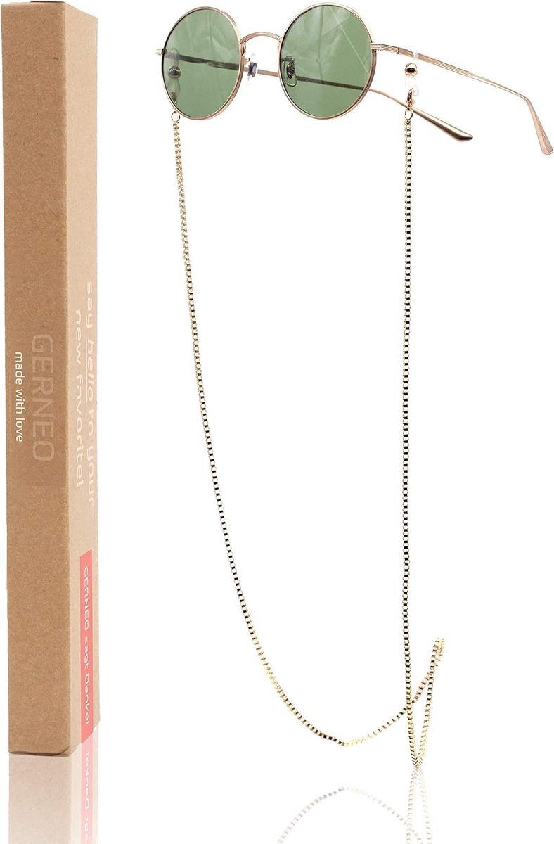 Brilhouder met ketting - goud en zilver - corrosiebestendig - unieke brillenketting voor zon- en leesbrillen - ShopVlot