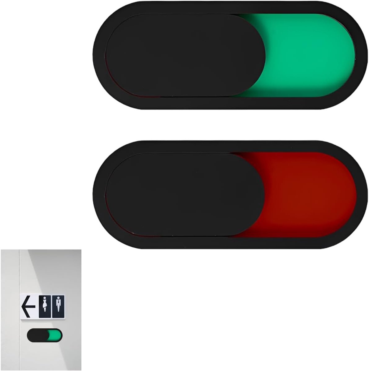 Do Not Disturb Bord - Matte Zwart - Bezet/Vrij Slider - Voor Thuiswerk en Vergaderruimte - ShopVlot