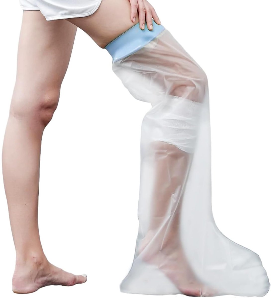 Waterdichte beenbedekking volwassene - herbruikbaar PVC - beschermt wonden in de douche - ShopVlot