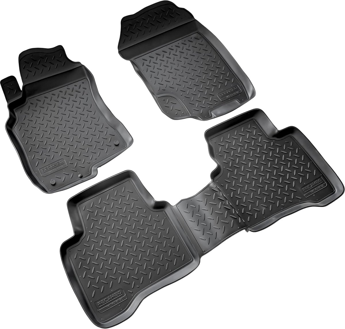 Rubber Mat Set Nissan X-Trail T30 2001-2007 - 3D Hoogrand - Antislip - Makkelijk te Reinigeren - ShopVlot