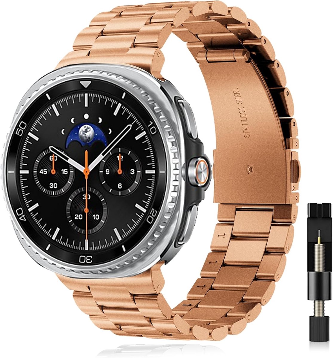 Horlogeband Galaxy Watch 8 Classic 46 mm - Metaal - Verstelbaar - Stijlvol voor dagelijks gebruik - ShopVlot