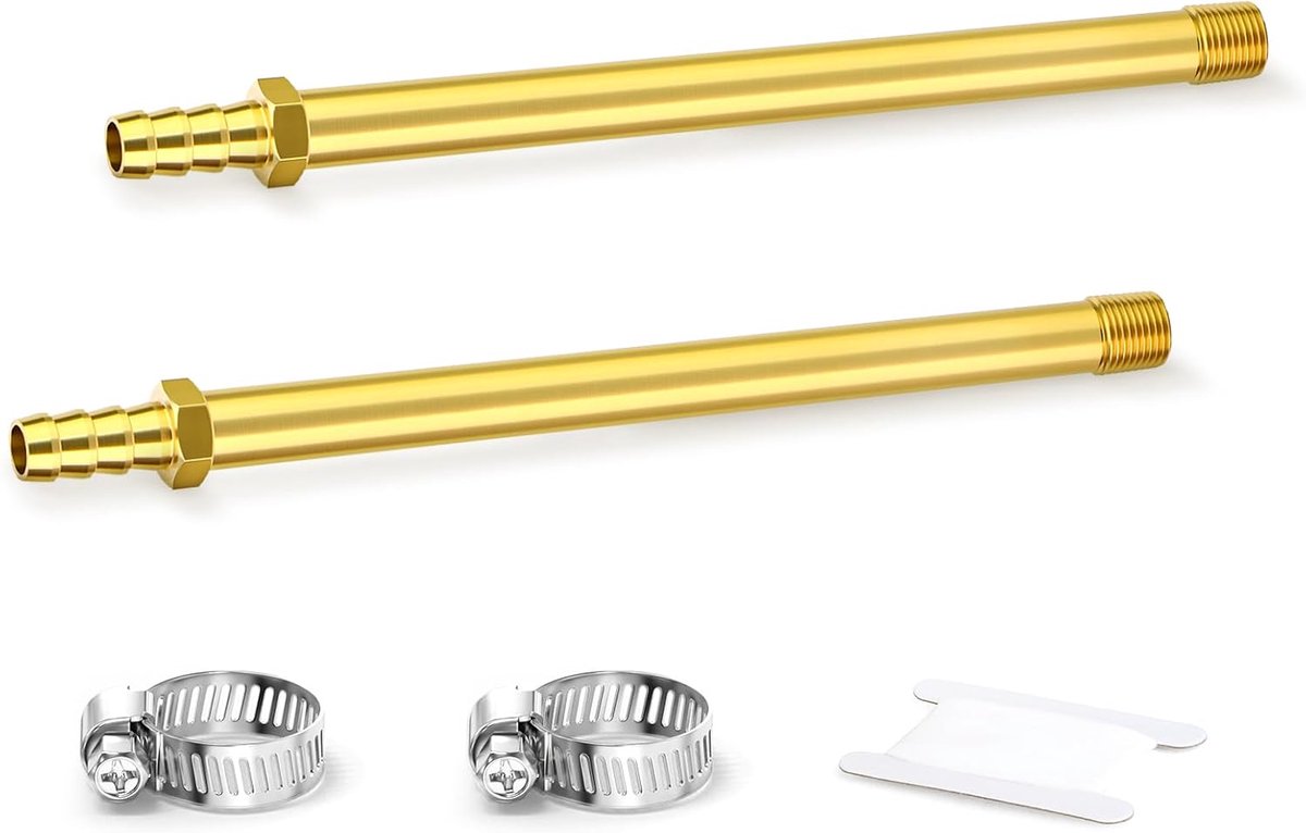 Slangpilaar Fitting 1/4" BSP - Messing 200mm - Verlengde Connector - Voor Lucht- en Vloeistofsystemen - ShopVlot
