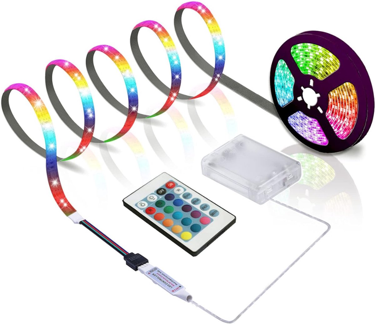ZRNS® LED Strip Batterij - Ledstrip Oplaadbaar - Verlichting - Met Afstandsbediening - 2 m