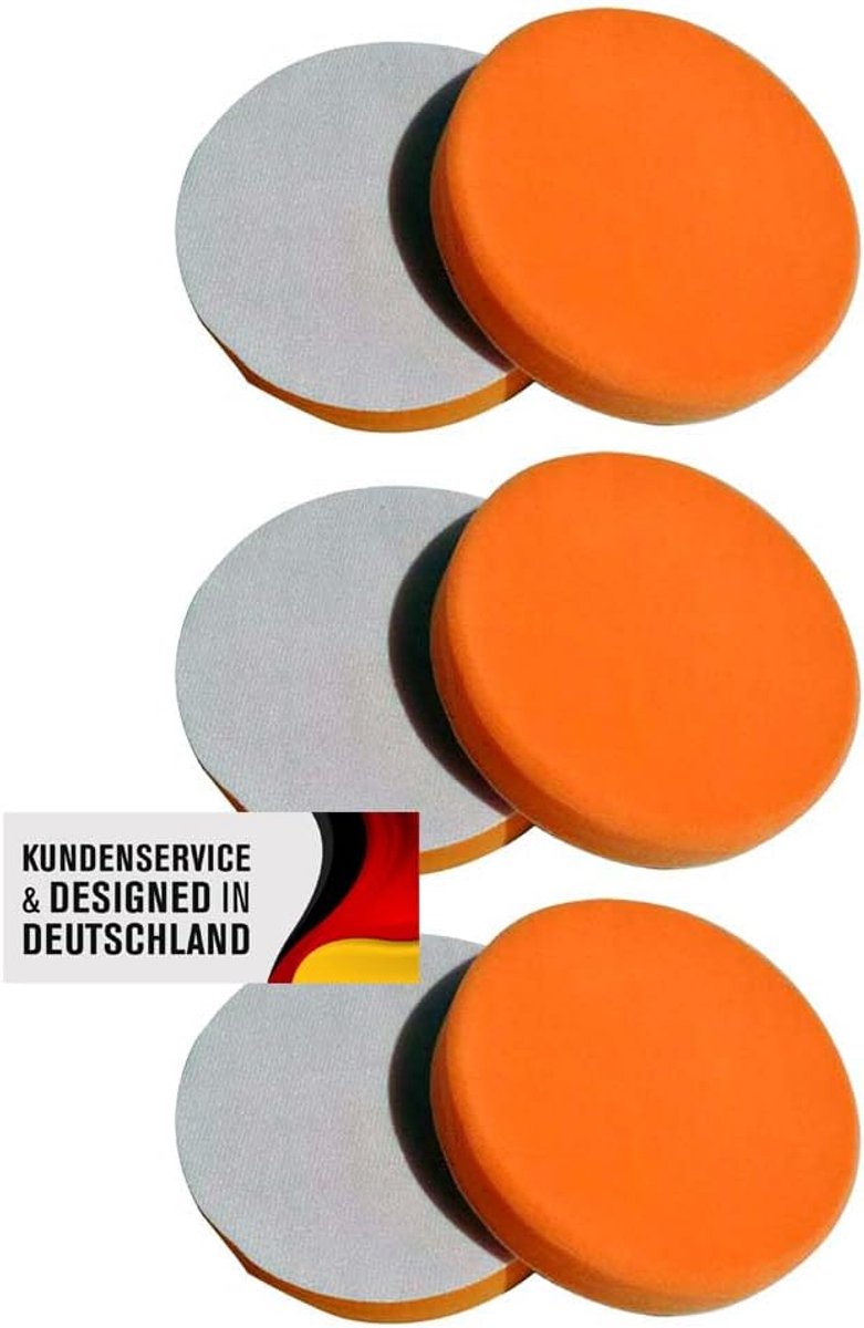 Polijstschuimset 180 mm - Diverse hardheden - Velcro bevestiging - Voor eenvoudig polijsten - ShopVlot
