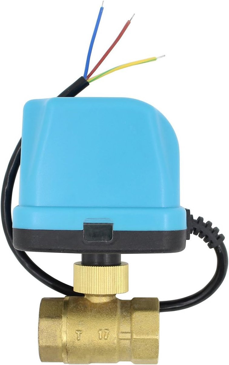 Motorized valve 1/2 inch - elektrische kogelklep - DC 24V - eenvoudig te bedienen - ShopVlot