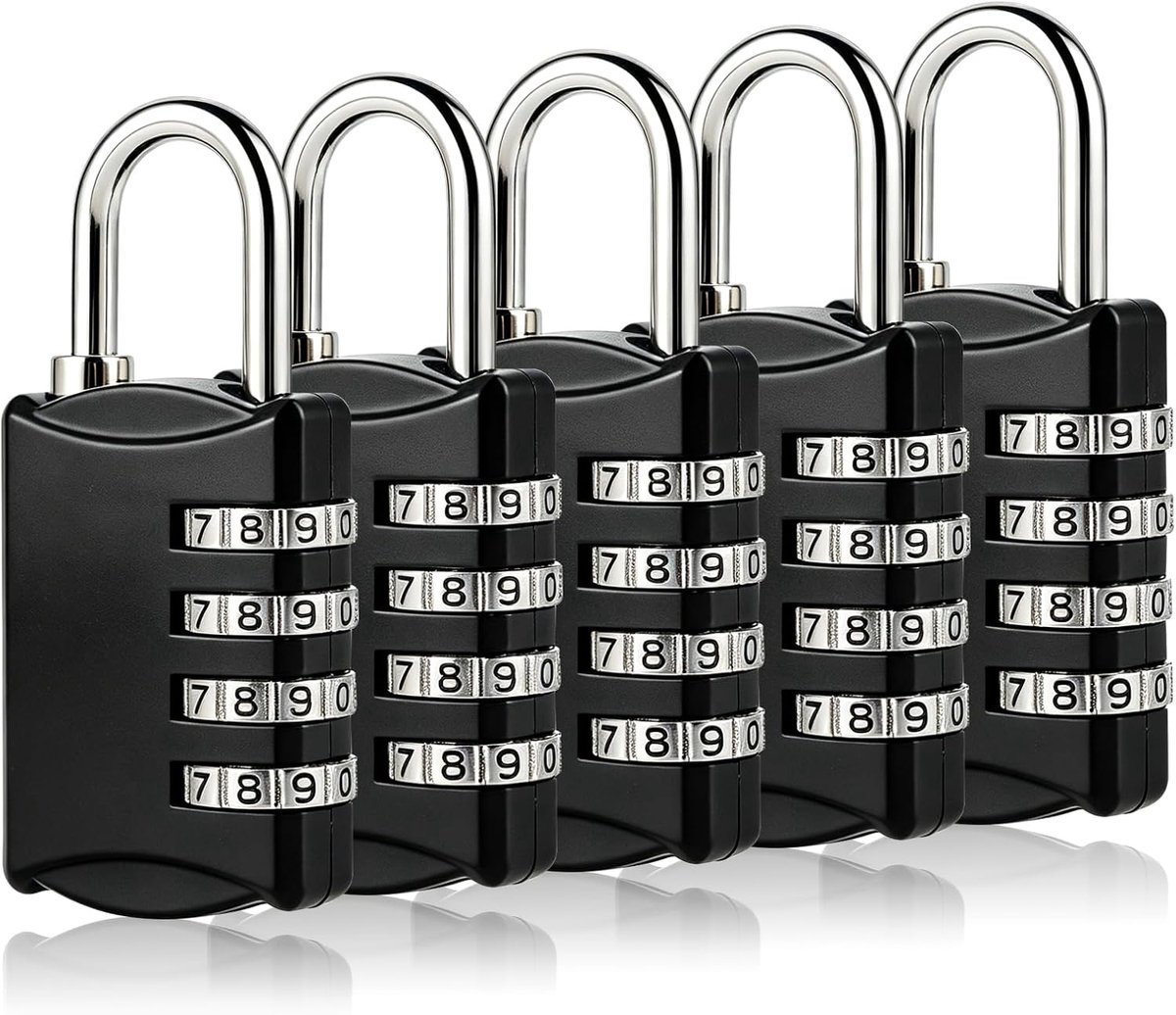 Hangslot met cijfercode 4-cijferig - weerbestendig zinklegering - 10.000 combinaties - veilig voor lockers - ShopVlot