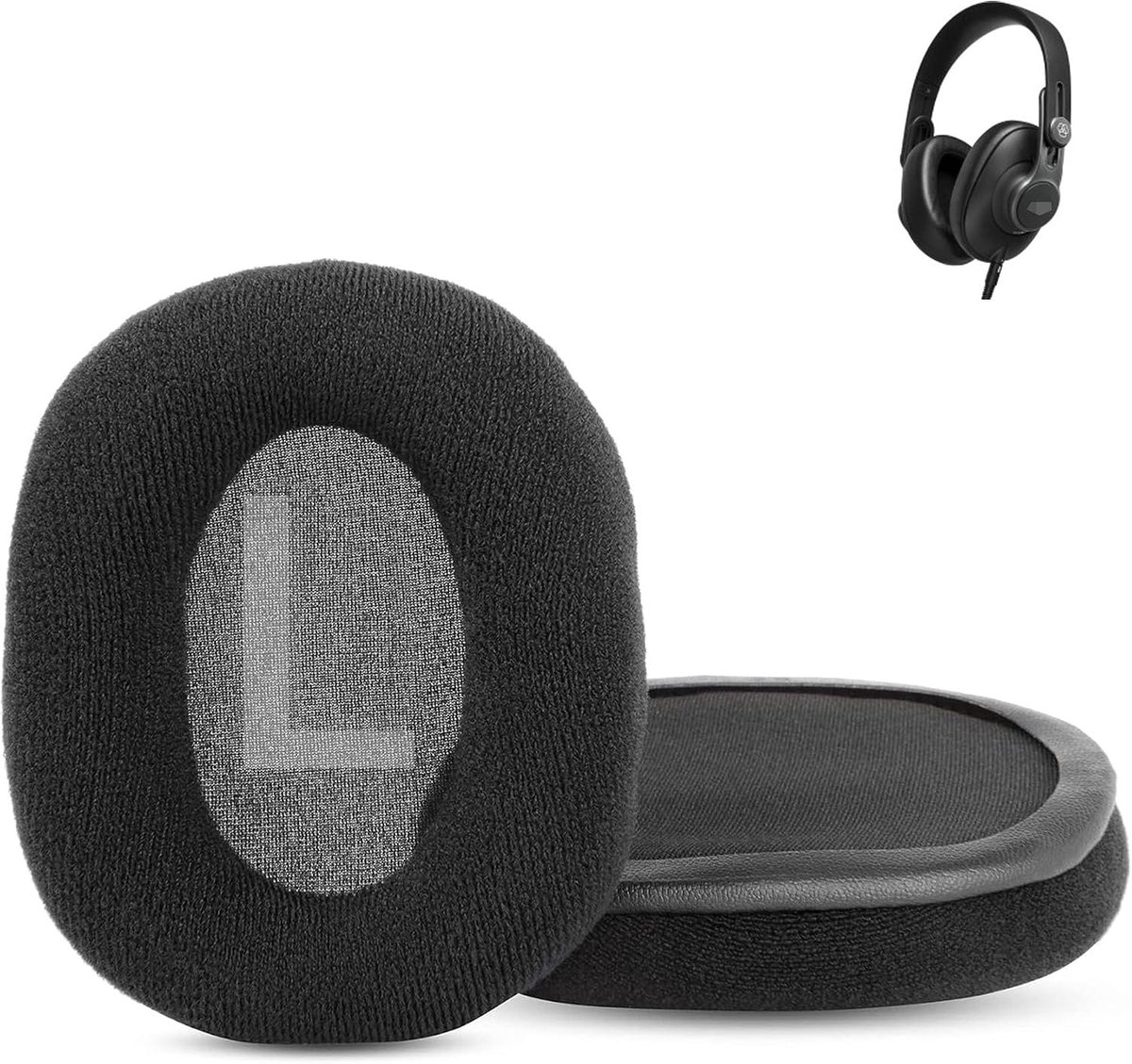 Oorkussens vervangend AKG K361BT K371BT - zachte stof - hoge dichtheid schuim - ultiem comfort - ShopVlot