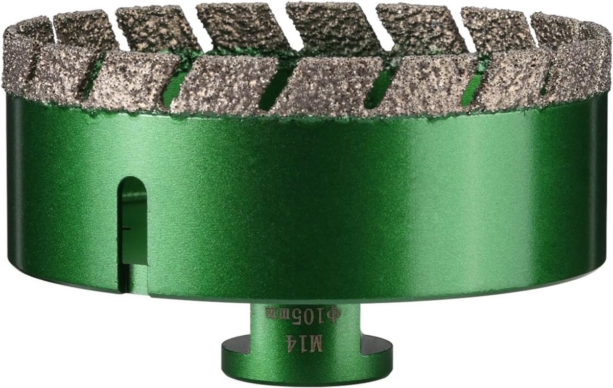 Diamantboor 105mm - M14 Draadverbinding - Vacuüm Gebrazed - Efficiënt boren in tegels en steen - ShopVlot