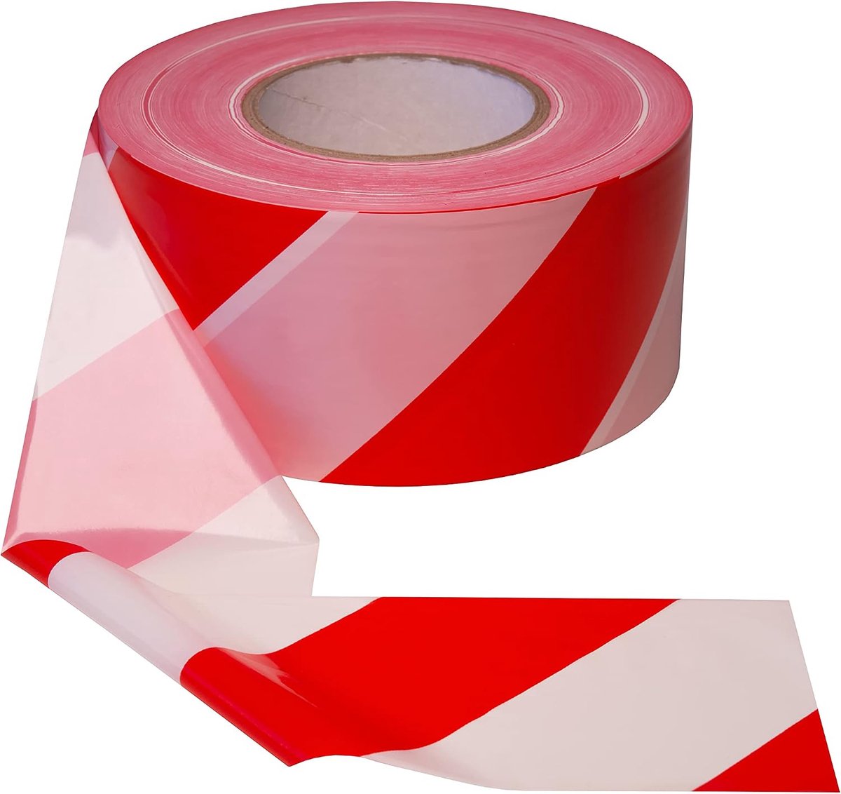 Sealing tape 500 m - stabiel en scheurbestendig - rode/witte markering - ideaal voor gevaarlijke plaatsen - ShopVlot