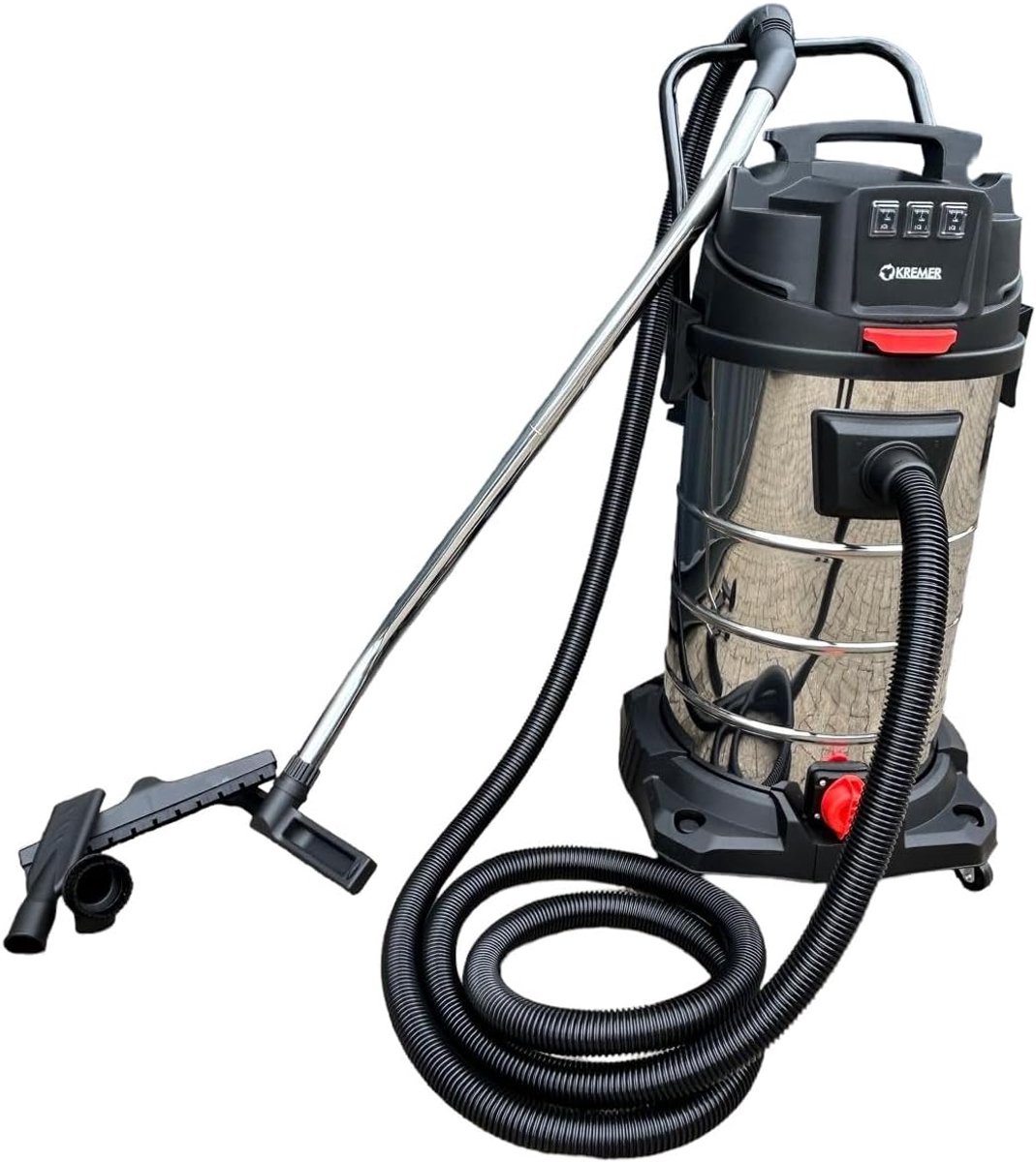 Industriele stofzuiger 3000 W - 100 liter vuilcontainer - 3-motor systeem - krachtige zuigkracht - ShopVlot