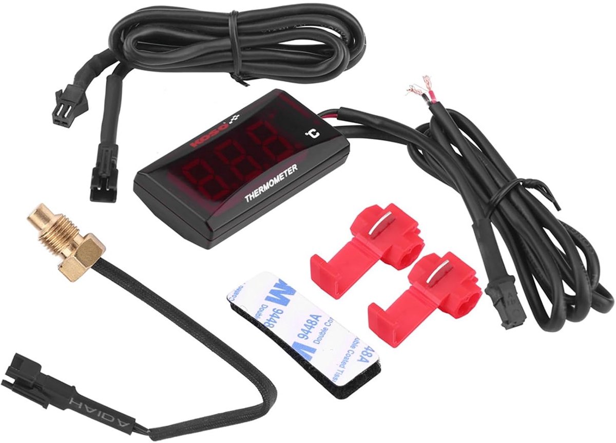 Motorcycle digitale thermometer - water temperatuur meter - M10 draad - ideaal voor racen - ShopVlot