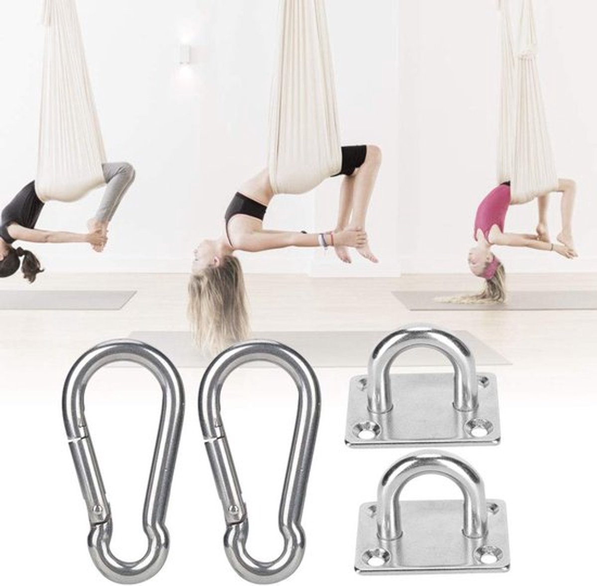 RVS dakmontage yoga hangplaat ring hangmat zandzakken schommelhaken