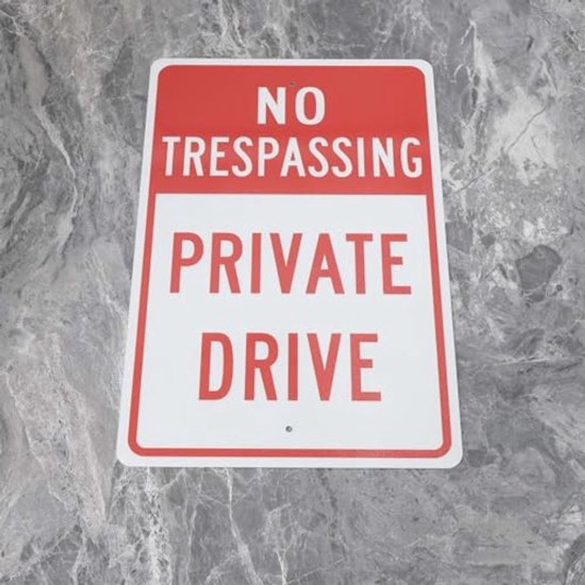 2 Stks Geen Overtreding Private Drive Sign Weerbestendige Waarschuwing Beveiliging Signage Aluminium Geschikt voor Thuis Outdoor Yard (30x20x0.1cm)