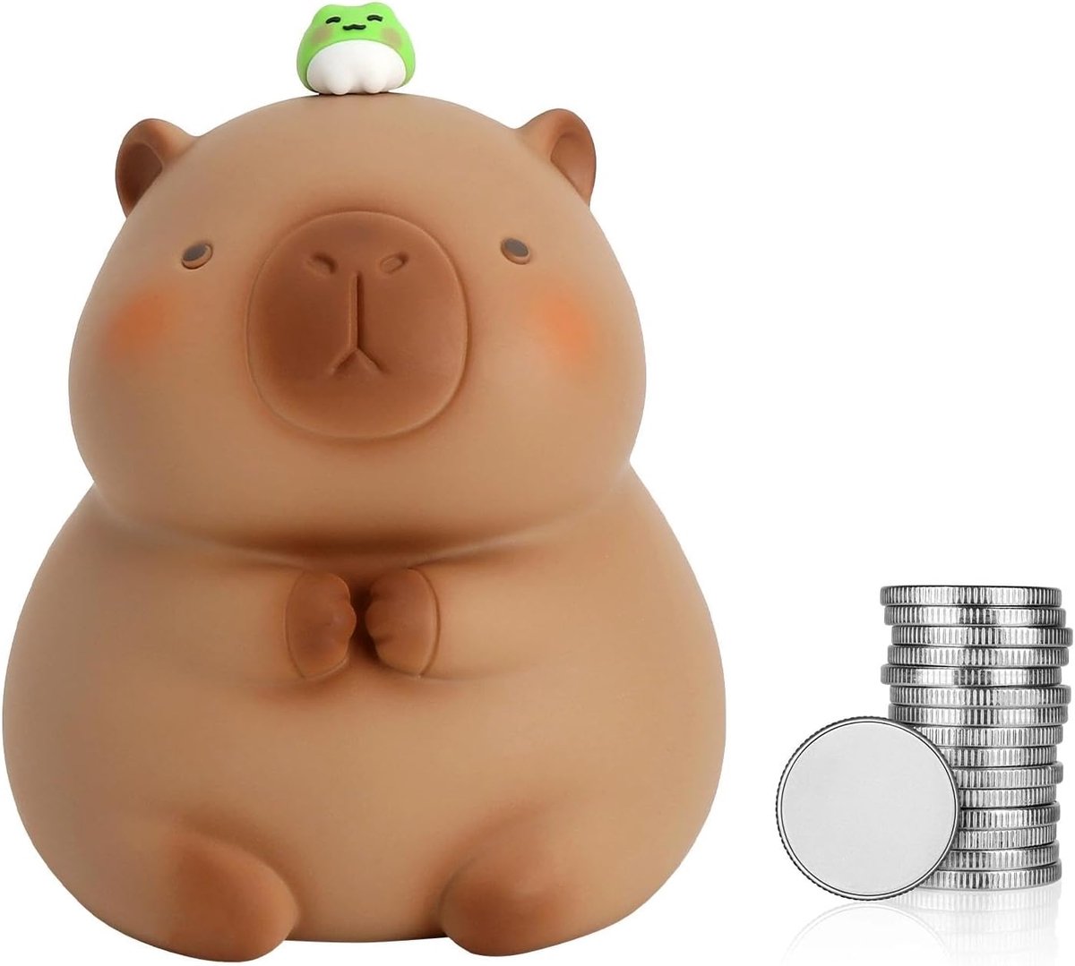 Spaarpot capybara - kawaii decoratie - herbruikbare muntpot - leuk voor dierenliefhebbers - SnelShoppen