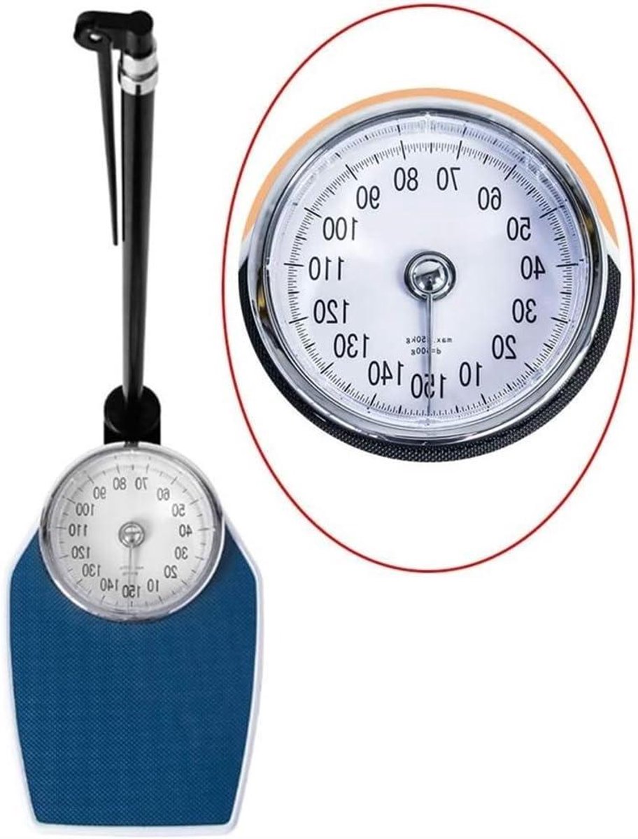 Artsenweegschaal Hoogtemeter - Mechanische weegschaal Digitale kolomweegschaal - Gezondheid meten - Analoge grote wijzerplaat - 150 kg/190 cm - Blauw