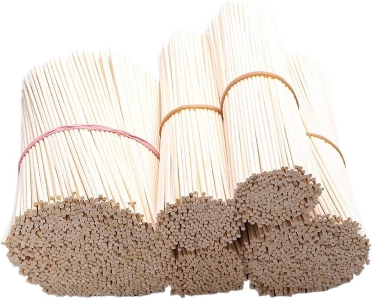 Rotan Diffuser Stokjes - Aroma Stokjes Hout - Geur Verspreiden - Absorberend Hout - 500 stuks 30cm - Natuurlijk
