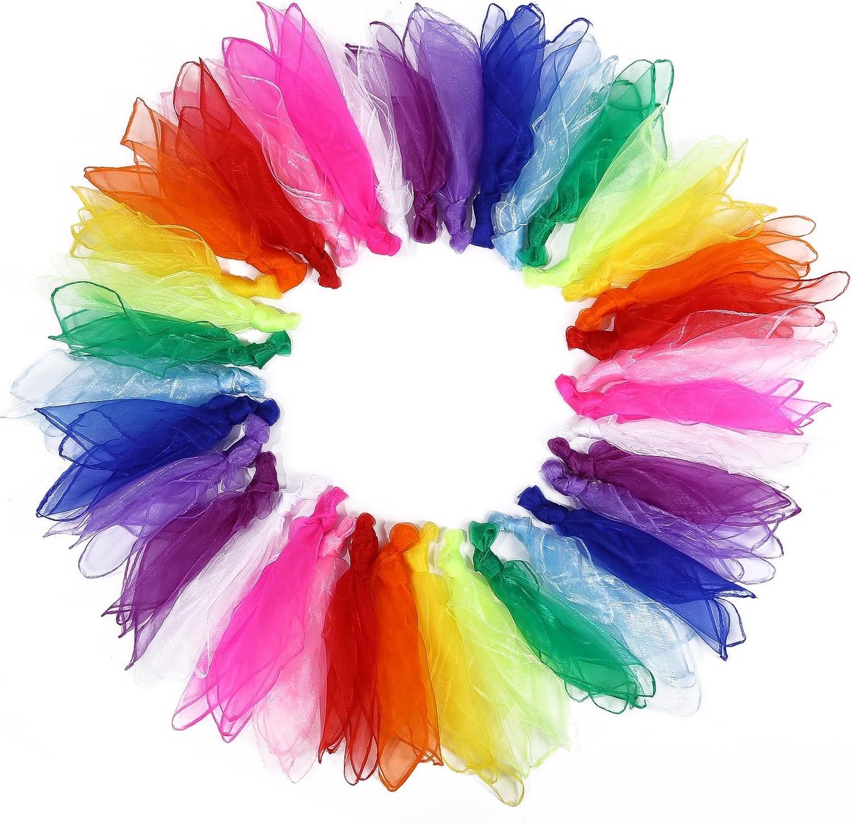 Juggling doeken voor kinderen 36 stuks - 24 x 24 inch - gemengde kleuren - stimuleert motorische vaardigheden - ShopVlot