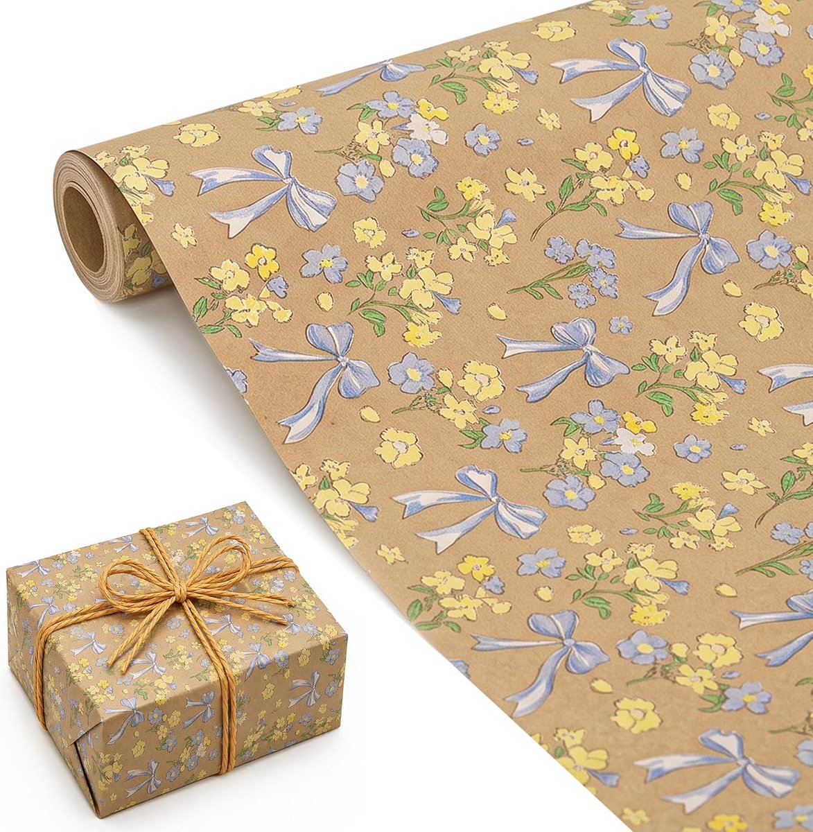 Cadeaupapier 10 m - Kraftpapier - Duurzaam en veelzijdig - Perfect voor elke gelegenheid - ShopVlot