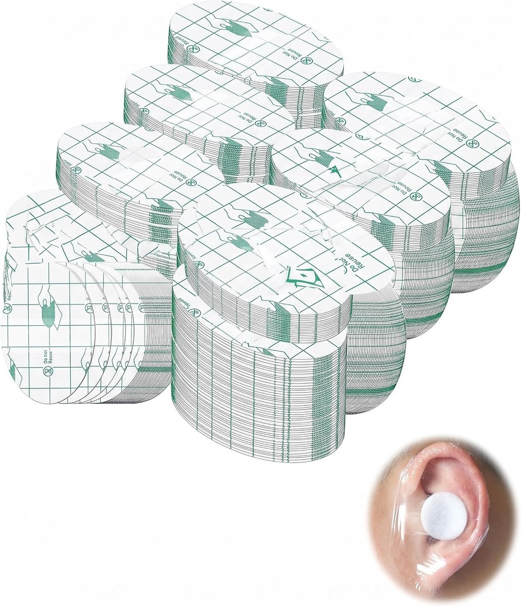 Oorpleisters 50 stuks - Waterdicht 5,3 x 8,1 cm - Transparant - Bescherming tijdens douchen en zwemmen - ShopVlot