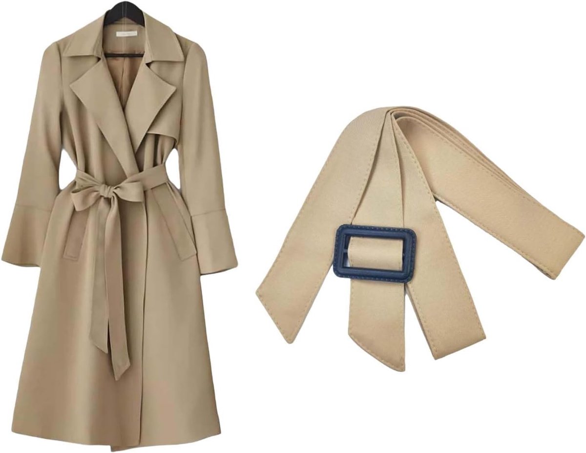 Vrouwen tailleband - vintage retro riem - beige damesriem - perfect voor trenchcoat - ShopVlot