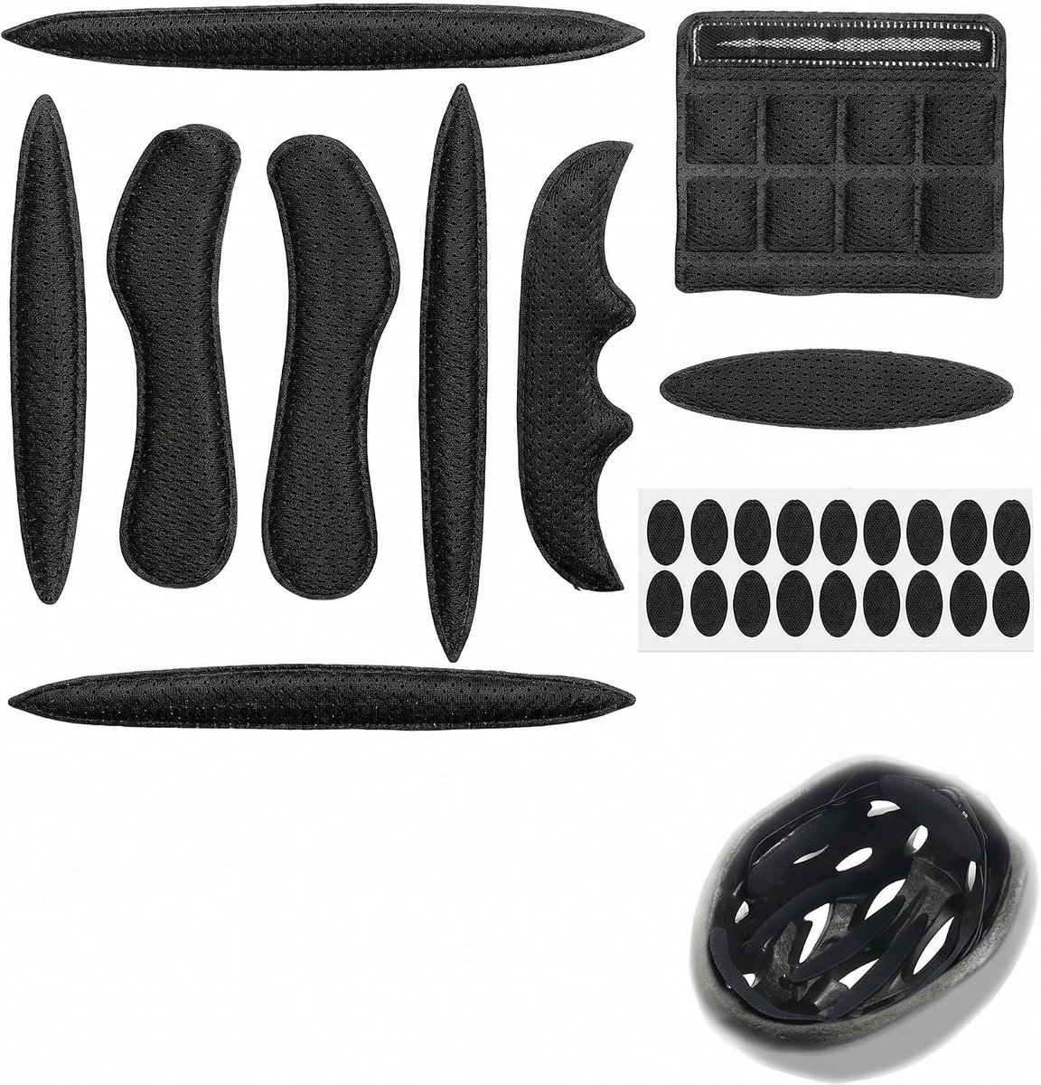 Fietshelm schuimrubber - set oorkussens - ademend en ergonomisch - comfort tijdens mountainbiken - ShopVlot
